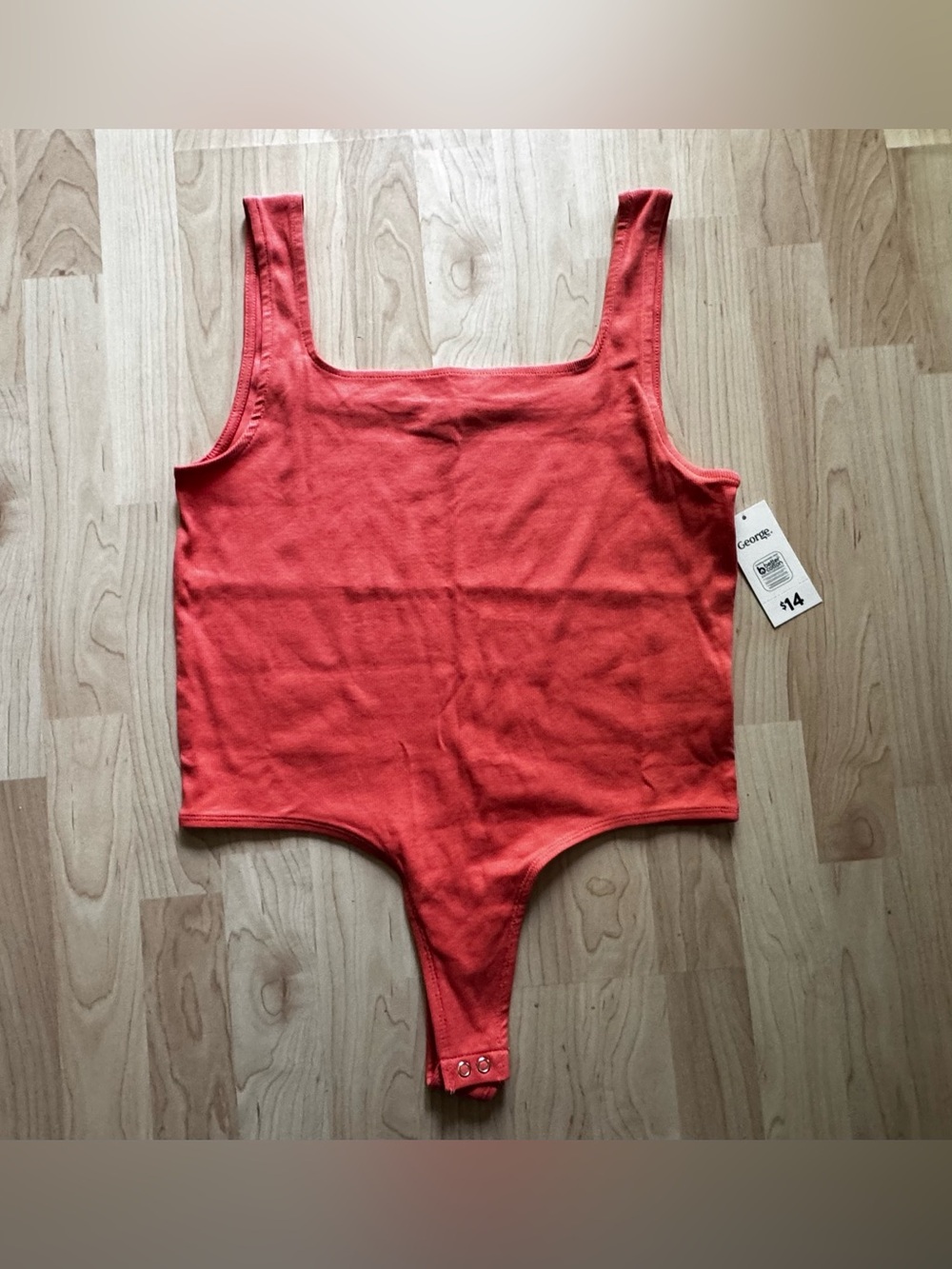 Women’s orange Tank One-Piece Bodysuit